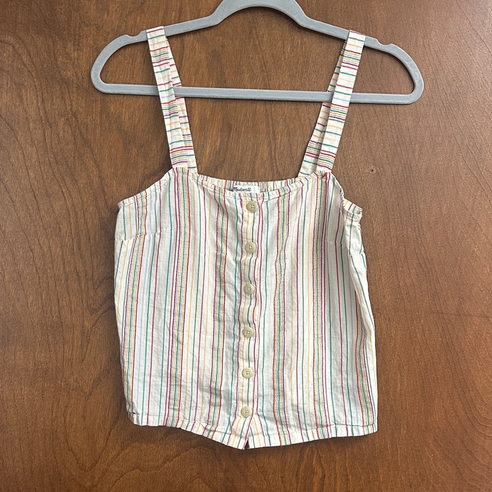 Madewell Multicolor Striped Button-Up Camisole
